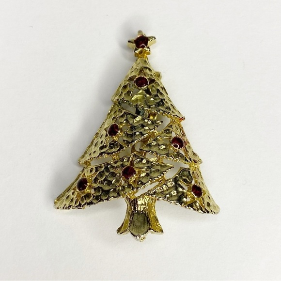 Vintage Christmas Tree Brooch Pin - Picture 1 of 4